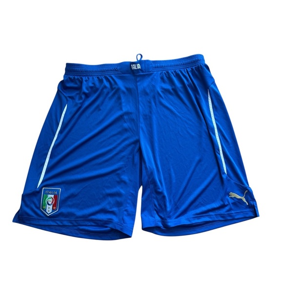 FIGC Italia Shorts Rep Puma Men’s ‘14/‘15 National Football Blue Away Size: XXL - Picture 1 of 6